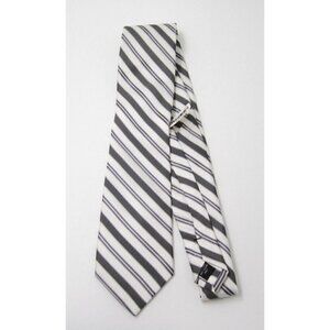 New W/ Tag Pronto Uomo Couture Stripes 100% Silk Neck Time (T20)
